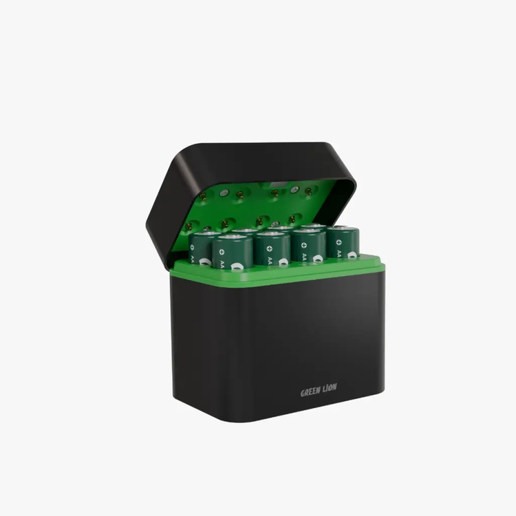 داک شارژر باتری قلمی و نیمقلمی گرین لاین مدل RECHARGEABLE 4×AA + 4×AAA Battery Dock USB‑C